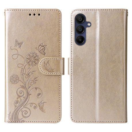Чохол-книжка Embossed Butterfly для Samsung Galaxy A16 5G - золотий