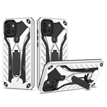 Противоударный чехол Armor Knight Series для Samsung Galaxy A03/A04E - серебристый