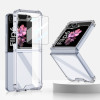 Противоударный чехол GKK TPU + Tempered Film для Samsung Galaxy Flip 6/Flip 7 FE 5G - прозрачный
