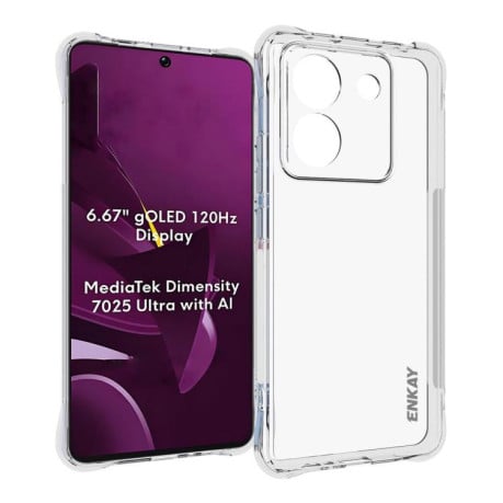 Силиконовый прозрачный чехол ENKAY Clear на Xiaomi Poco M7 Pro 5G