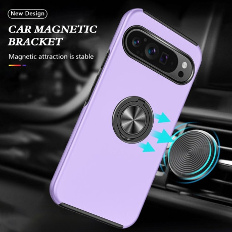 Протиударний чохол HMC 360 Degree Rotating Holder для Google Pixel 9 Pro - фіолетовий