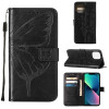 Чехол-книжка Embossed Butterfly для  iPhone 14 Plus - черный