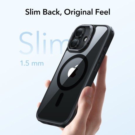 Оригинальный чехол ESR Classic Hybrid с подставкой Kickstand и с MagSafe на iPhone 17 - Clear Black