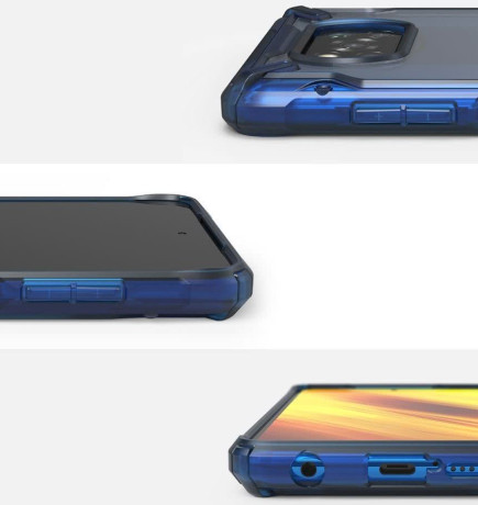 Оригинальный чехол Ringke Fusion X Design durable на Xiaomi Poco X3 / Poco X3 Pro - синий