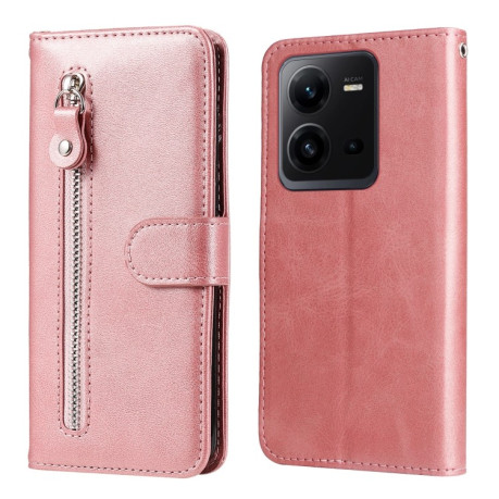 Чохол-книжка Fashion Calf Texture для Vivo V25 5G/V25e 4G - рожеве золото
