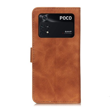 Чохол-книжка KHAZNEH Cowhide Texture на Xiaomi Poco M4 Pro 4G - коричневий