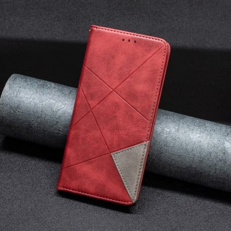 Чехол-книжка Rhombus Texture для Xiaomi Redmi Note 13 4G - красный