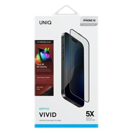 Защитное стекло Uniq Optix Vivid для iPhone 16