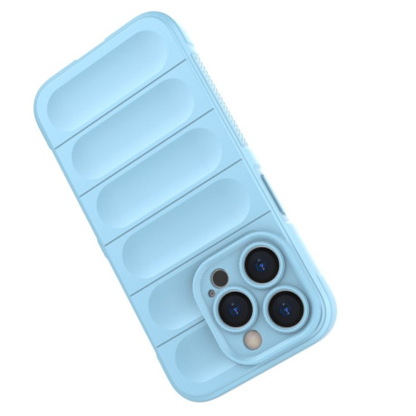Силіконовий чохол Magic Flannel для iPhone 15 Pro - блакитний