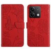 Чехол-книжка Skin Feel Butterfly Embossed для Xiaomi Redmi Note 13 Pro 4G / POCO M6 Pro 4G   - красный