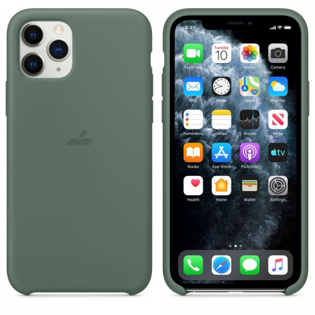 Силиконовый чехол Silicone Case Pine Green на iPhone 11-премиальное качество