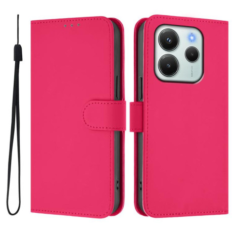 Чохол-книжка Skin Feel Solid Color Leather Xiaomi Redmi Note 14 4G 164.48mm - пурпурно-червоний