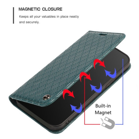Чехол-книжка RFID Diamond Lattice для Samsung Galaxy A04s/A13 5G / M13 / F13 S11  - зеленый