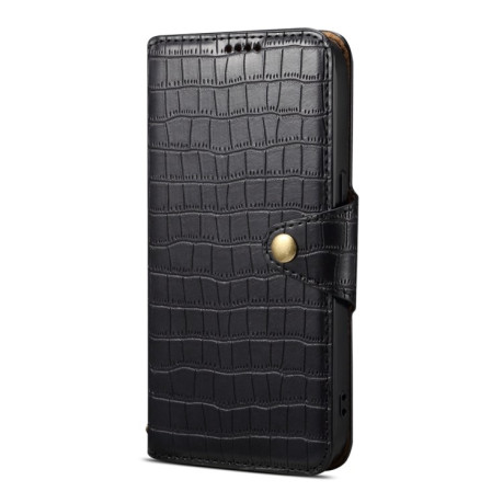 Чохол Denior Crocodile Texture Oil Edge Leather на Samsung Galaxy S24 Ultra 5G - чорний