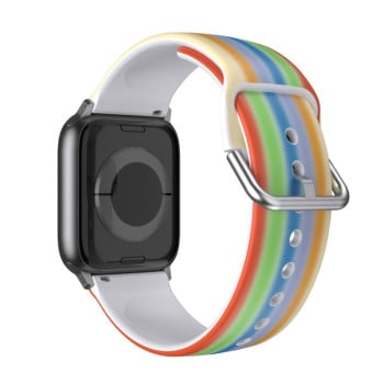 Силиконовый ремешок Breathable для Apple Watch 10 42mm/Series 8/7 41mm / 40mm / 38mm - Rainbow