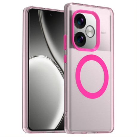 Противоударный чехол Candy Magsafe PC Hybrid TPU для Realme GT 6 Global - красный
