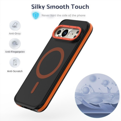 Протиударний чохол Dual-Color Skin Feel Magsafe Magnetic для Google Pixel 9 Pro XL - чорний