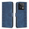 Чехол-книжка Plaid Embossed Leather для Xiaomi Redmi Note 13 4G Global - синий