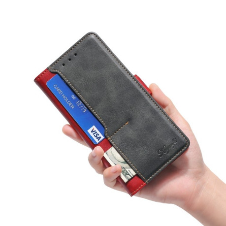 Чехол-книжка Contrast Color для Vivo V25 5G/V25e 5G/X80 Lite - Red+Black