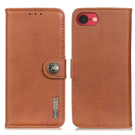 Чохол-книжка KHAZNEH Cowhide Texture на iPhone 16e - коричневий