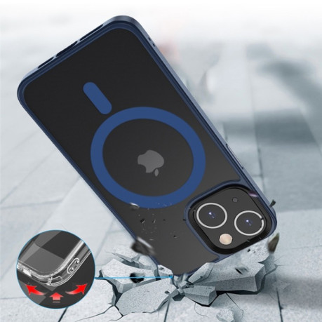 Противоударный чехол mocolo Shanxi Dragon (Magsafe) для iPhone 13 mini - синий