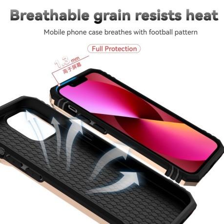 Противоударный чехол Sliding Camshield для iPhone 14 Pro Max - золотой