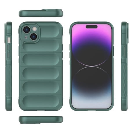 Силіконовий чохол Magic Flannel для iPhone 15 Plus - фіолетовий