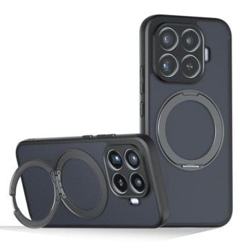 Противоударный чехол Armor Magnetic Holder с магнитным держателем на Xiaomi 17T 5G — матовый чёрный