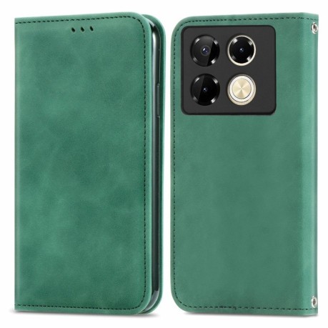 Чохол-книжка Retro Skin Feel Business Magnetic для Infinix Note 40 Pro  4G - зелений