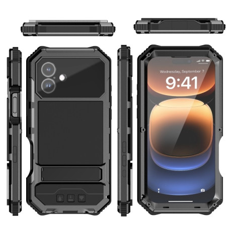 Противоударный чехол R-JUST Life Waterproof для iPhone 16 Plus - черный