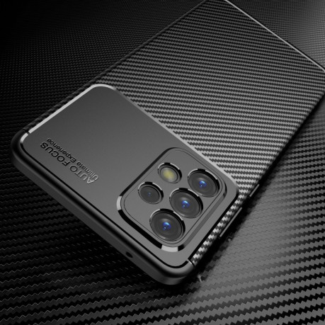 Ударозащитный чехол HMC Carbon Fiber Texture на Samsung Galaxy A73 5G - синий