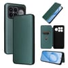 Чехол-книжка Carbon Fiber Texture на Xiaomi Redmi K90 Pro Max 5G / Poco F8 Ultra — зелёный