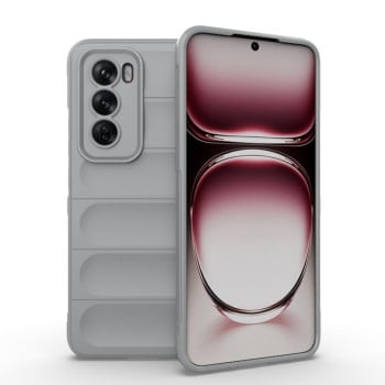 Силиконовый чехол Magic Flannel для OPPO Reno 12 Global - серый