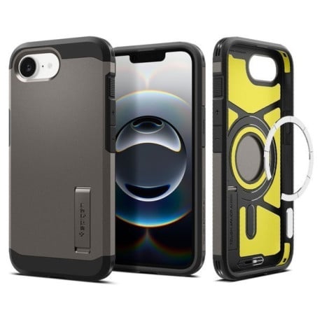 Оригинальный чехол Spigen Tough Armor MagSafe на iPhone 16e - Gray