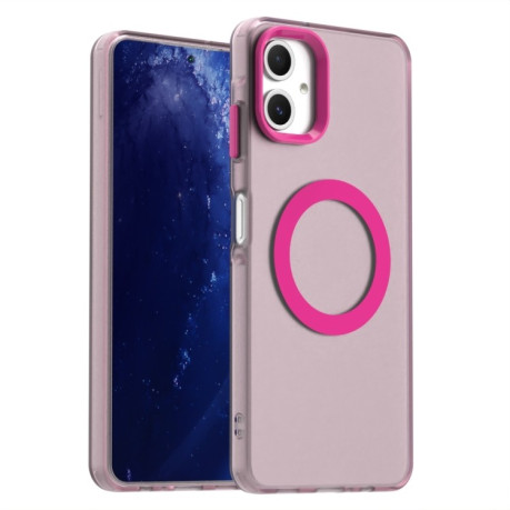 Противоударный чехол MagSafe Holder PC Hybrid для Samsung Galaxy A06 4G - красный