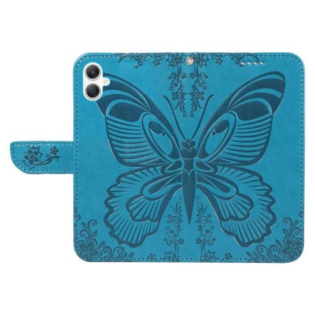 Чехол-книжка Swallowtail Butterfly Embossed Leather на Samsung Galaxy A07 5G - синий