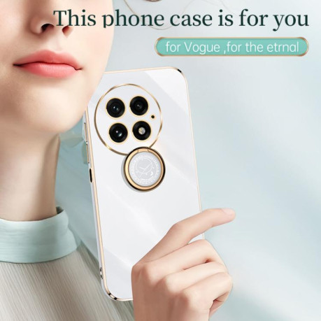 Противоударный чехол XINLI Straight Edge with Ring Holder для OnePlus 13 - зеленый