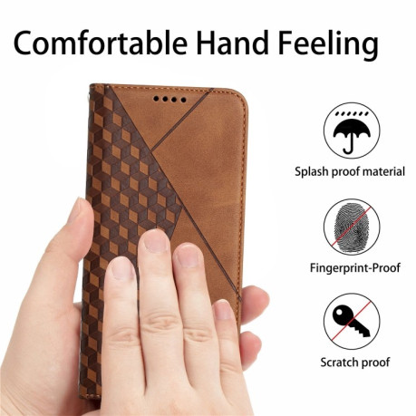 Чехол-книжка Rhombus Skin Feel на Samsung Galaxy A53 5G - коричневый
