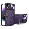 Чохол протиударний CD Texture Sliding Camshield Magnetic Holder на iPhone 15 -фіолетовий