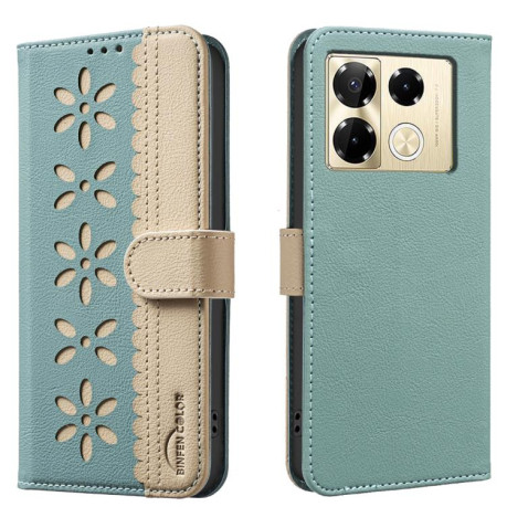 Противоударный чехол Shield Frame Holder MagSafe для Infinix Note 40 Pro / 40 Pro+ - зеленый