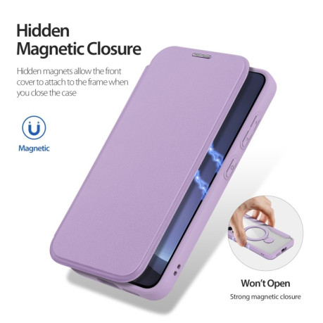 Чохол-книжка DUX DUCIS Skin X Pro Series Magsafe  для Samsung Galaxy S25+ 5G - фіолетовий