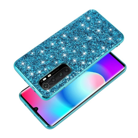 Ударозащитный чехол Glittery Powder на Xiaomi Mi Note 10 Lite - синий