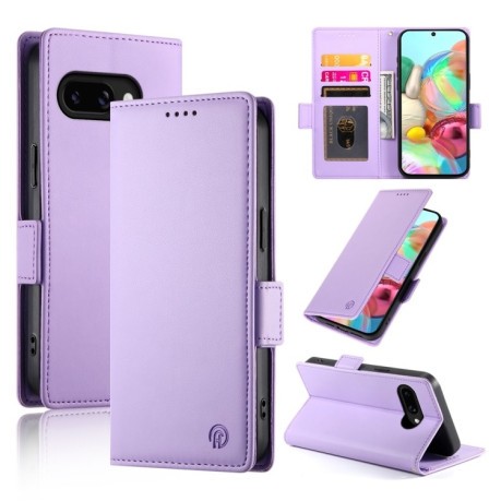 Чехол-книжка Side Buckle Magnetic Frosted Leather для Google Pixel 9a - фиолетовый
