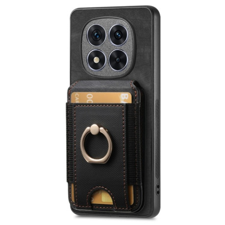 Протиударний чохол Retro Splitable Magnetic Card для Xiaomi Redmi Note 14 Pro+ 5G - чорний