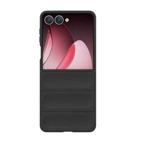 Силіконовий чохол Magic Flannel для Samsung Galaxy Flip 7 5G - чорний