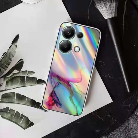 Протиударний чохол Laser Marble Pattern для Xiaomi Redmi Note 13 Pro 4G / Poco M6 Pro 4G - зелений