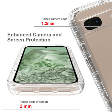Чехол Shockproof Clear Gradient PC + TPU для Google Pixel 8a - красный