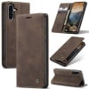 Чехол-книжка CaseMe-013 многофункциональный с кармашком для карт на Samsung Galaxy A56 - кофейный