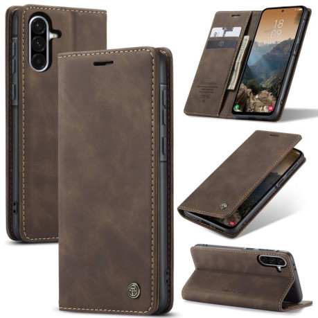 Чехол-книжка CaseMe-013 Multifunctional на Samsung Galaxy A56 - кофейный