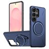 Чехол Metal Rotation Holder MagSafe TPU Hybrid PC с металлическим поворотным держателем и MagSafe для Samsung Galaxy S26 Ultra 5G — тёмно-синий
